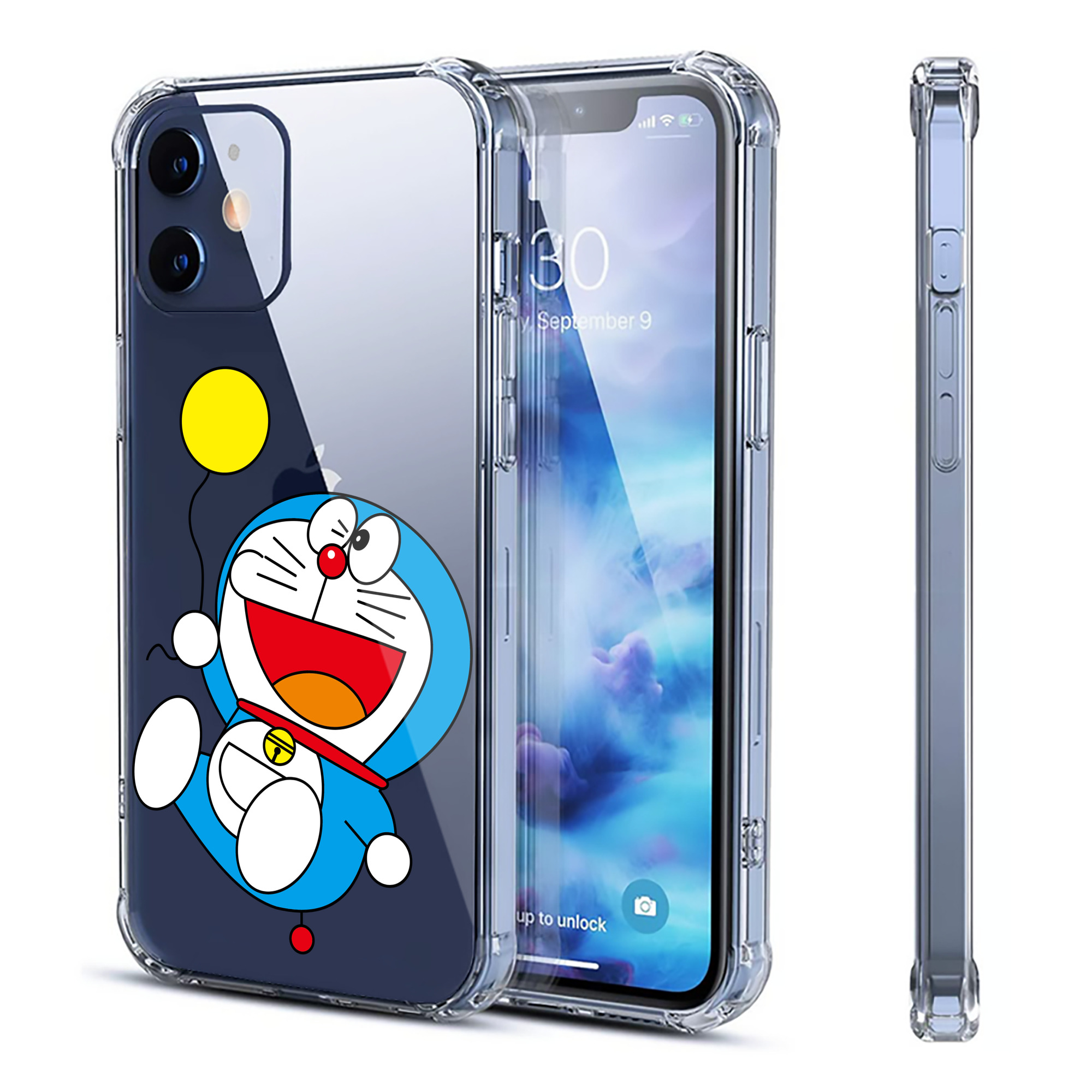（画像用） ドラえもん Doraemon 【iPhone 12シリーズ対応】透明スマホケース（クリアソフトケース）